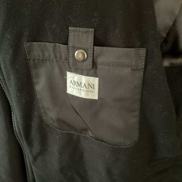 Armani Collezioni Weather Proof Jacket Size L.With Head Cover.Jacket Windbreaker - Picture 14 of 16